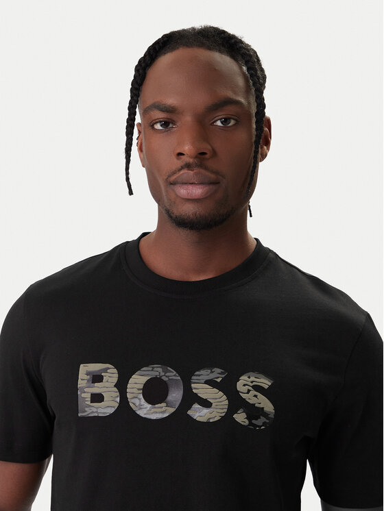 BOSS BOSS T-Shirt Insignia 50556009 Czarny Regular Fit