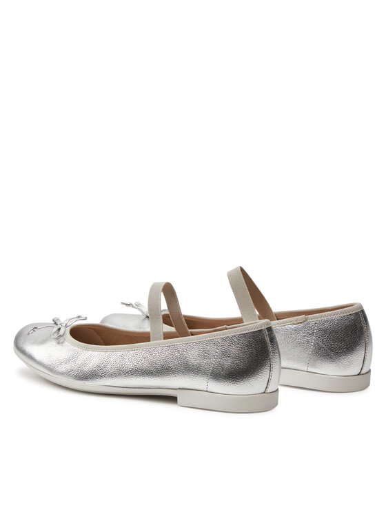 Geox Geox Ballerinas Jr Plie' J4555D 00044 C1007 D Silberfarben