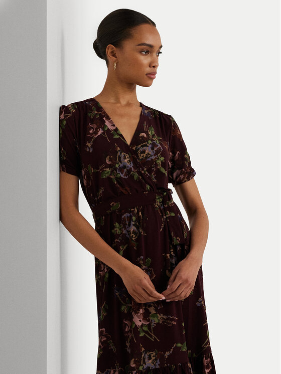 LAUREN RALPH LAUREN LAUREN RALPH LAUREN Sukienka codzienna 250951435001 Bordowy Regular Fit