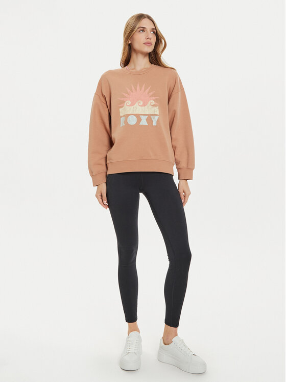Roxy Roxy Majica dugih rukava Line Up ERJFT04874 Bež Relaxed Fit