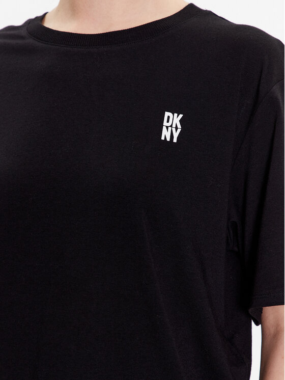 DKNY DKNY Cămașă pijama YI2422635 Negru Loose Fit