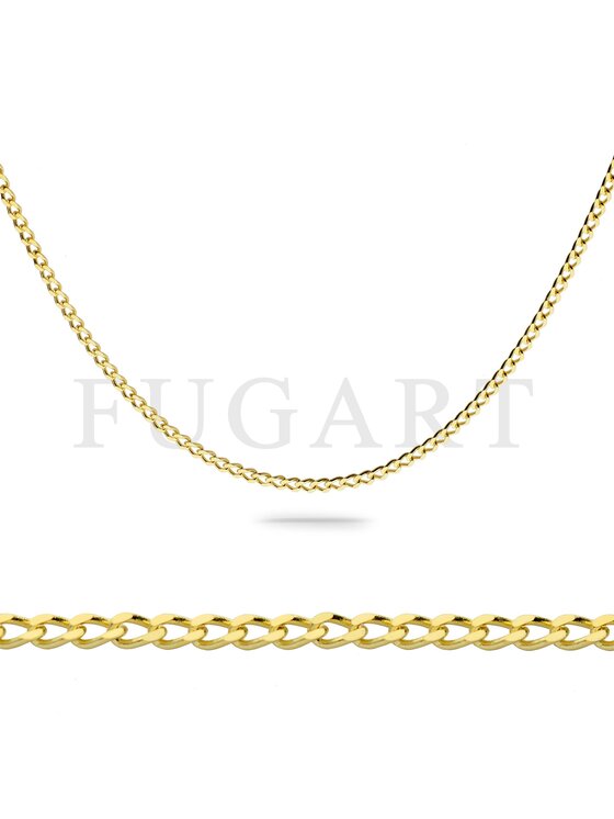 Fugart Fugart Naszyjnik Złoty łańcuszek Pancerka gładka 50 cm FUG1-1-Ł00027-2 Złoty