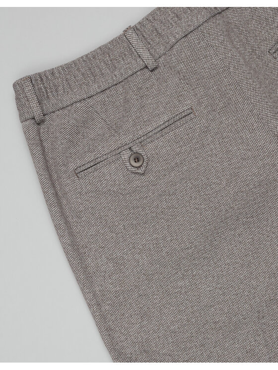 Borgio Borgio Spodnie garniturowe Assoro Beżowy Slim Fit