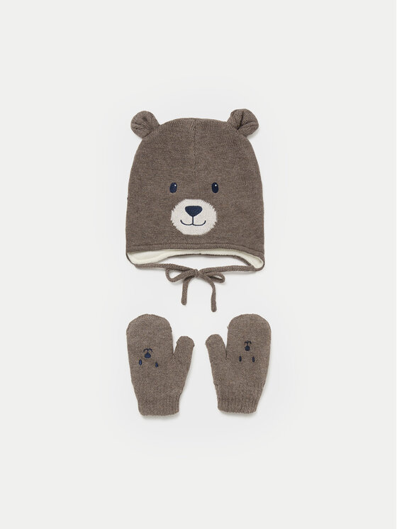 Mayoral Set Mütze und Handschuhe - Kinderkleidung, Größe 12M Braun 10772