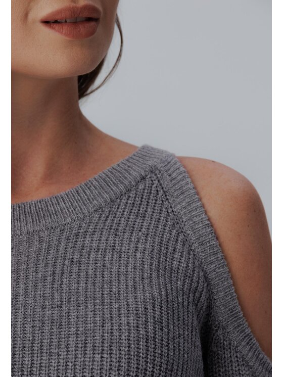 LAURELLA LAURELLA Sweter 6TU026 Szary Regular Fit