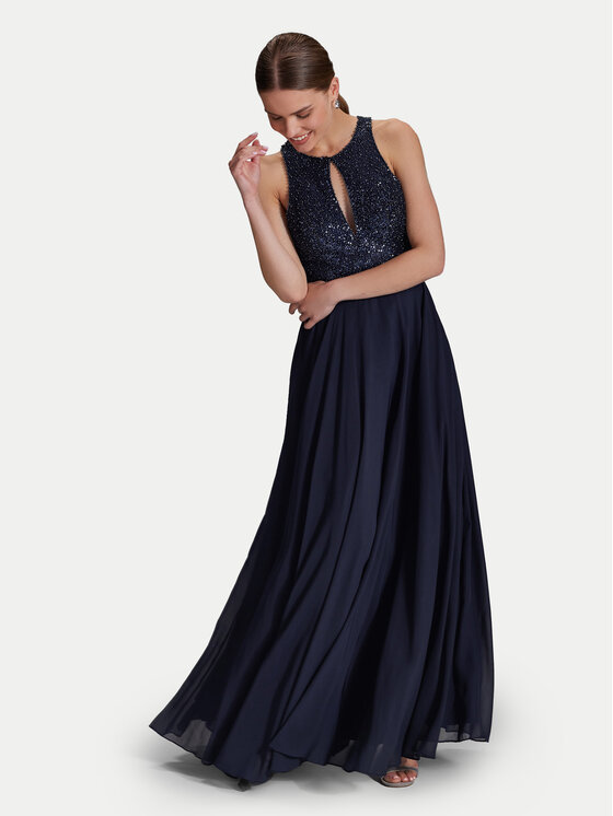 Hey Kyla Hey Kyla Vakarinė suknelė 5AI053HK Tamsiai mėlyna Regular Fit