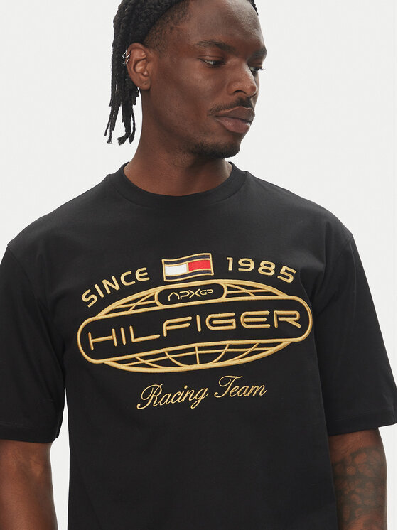 Tommy Hilfiger Tommy Hilfiger Tričko F1 Movie MW0MW41390 Čierna Regular Fit