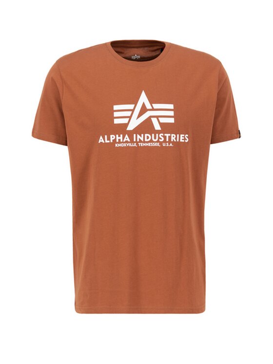 Alpha Industries Alpha Industries T-Shirt AI.100501-709-M Brązowy Basic Fit