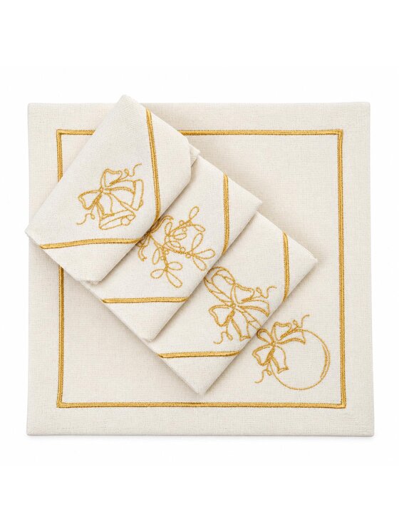 Roseberry Home Roseberry Home Serwetki Christmas Goldenline Złoty