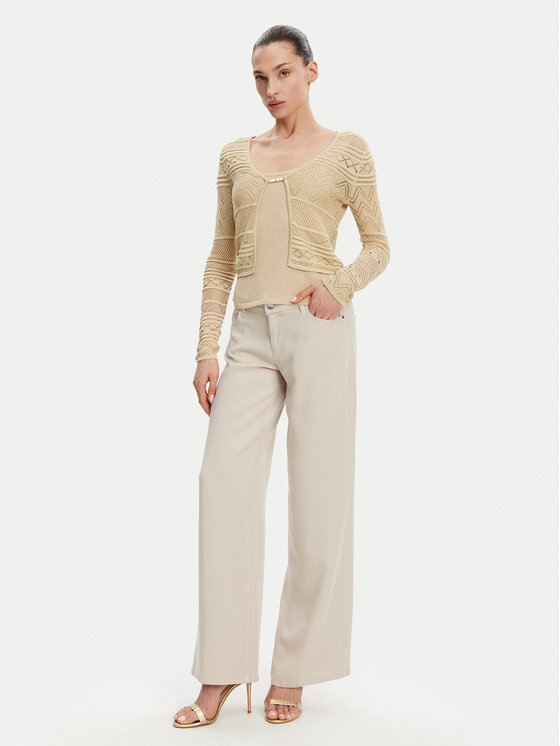 Guess Guess Kardigan W5GR15 Z3E22 Beżowy Regular Fit