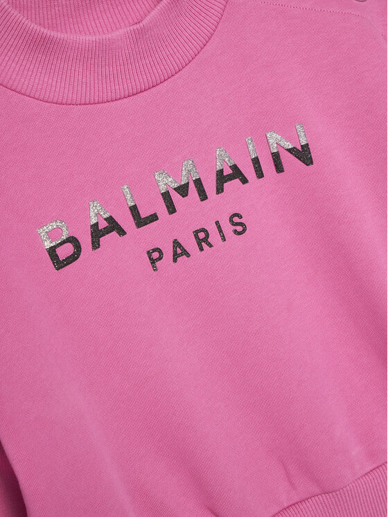 Balmain Balmain Majica dugih rukava BV4A90-Z0081 Ružičasta Regular Fit