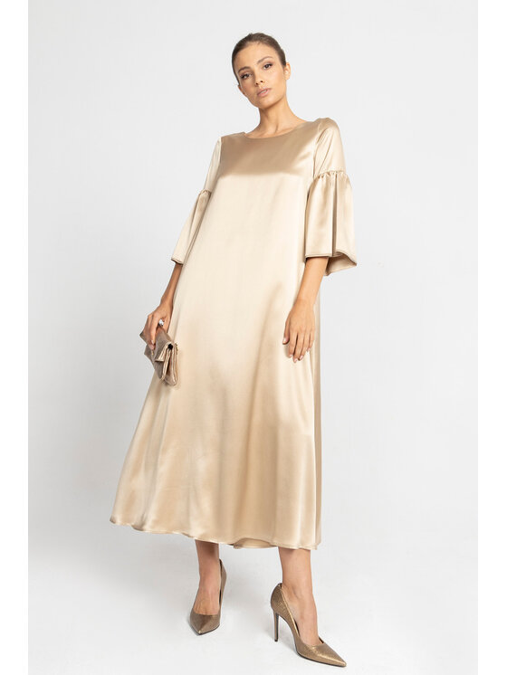 Deni Cler Milano Deni Cler Milano Sukienka wieczorowa W-DC-3295-D5-L1-23-1 Złoty Loose Fit