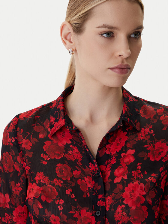 Guess Guess Košile W6RH73 WDW82 Červená Regular Fit