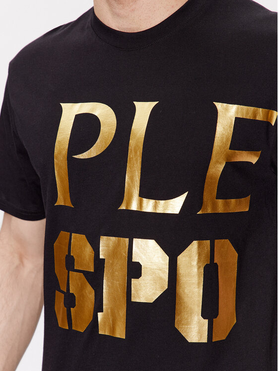 Plein Sport Plein Sport Marškinėliai SACC MTK6025 SJY001N Juoda Regular Fit