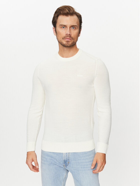 BOSS Boss Пуловер Avac_C 50501762 Екрю Regular Fit