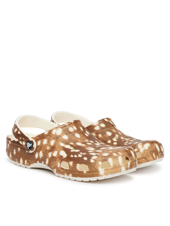 Crocs Crocs Klapki Classic Graphic Clogs 214153 Brązowy