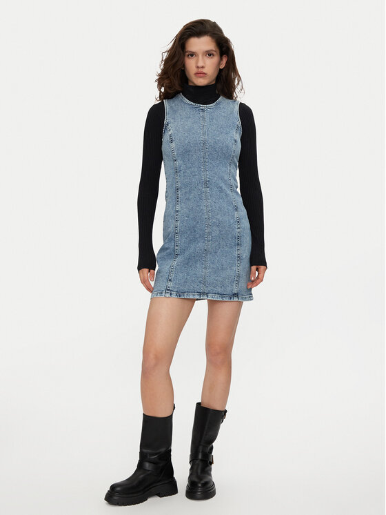 Gina Tricot Gina Tricot Дънкова рокля 22819 Син Regular Fit