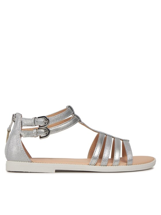 Geox Geox Sandale J Sandal Karly Girl J7235D 0QDAJ C1007 D Srebrna