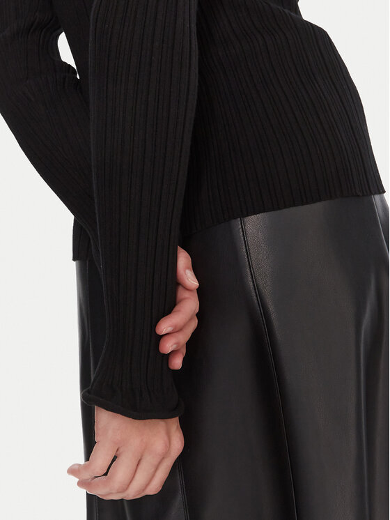 Marella Marella Bluză cu gât Iato 2523366092 Negru Slim Fit