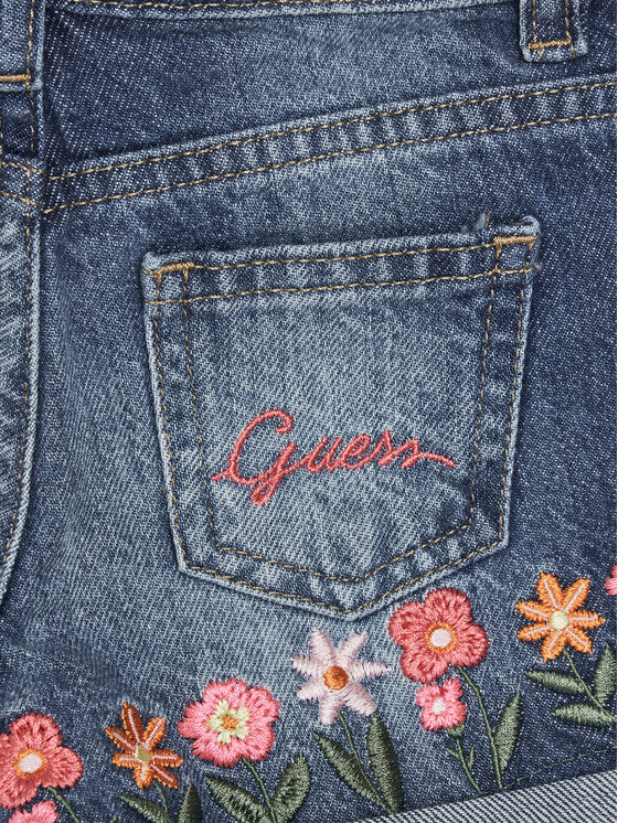 Guess Guess Pantaloni scurți de blugi K5GD02 D45E0 Albastru Regular Fit