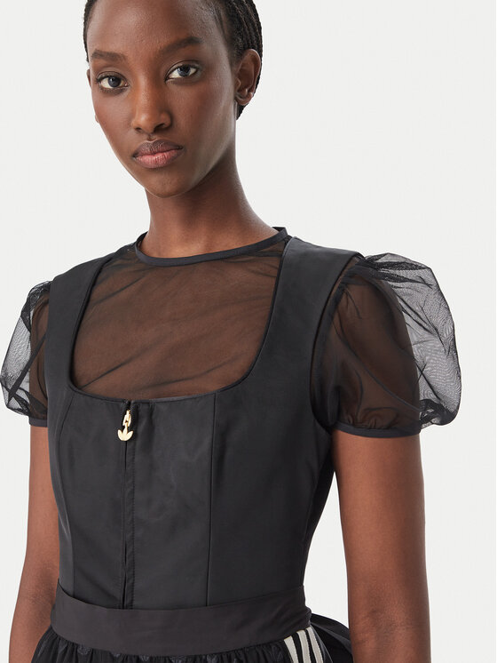 adidas adidas Sukienka codzienna Dirndl Dress LG2246 Czarny Regular Fit