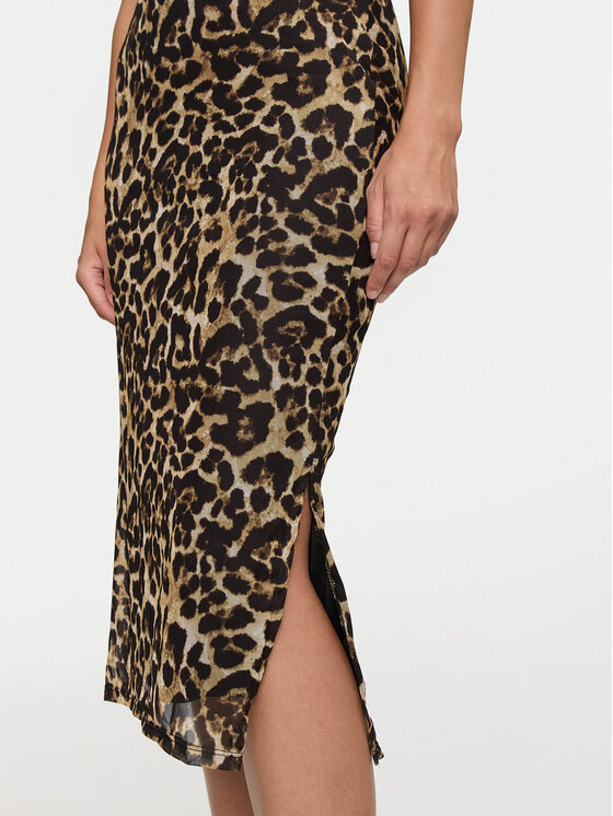 JDY JDY Midi sukňa Lea 15345811 Hnedá Slim Fit