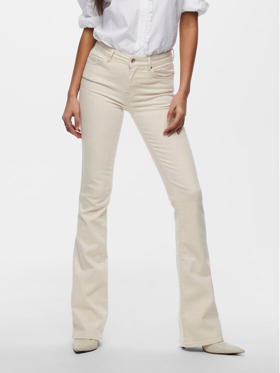 ONLY ONLY Jeans hlače 15230778 Bela Slim Fit