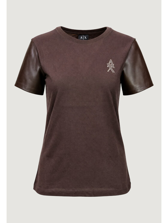 Armani Exchange Armani Exchange T-Shirt XW002812 AF10356 Brązowy Casual Fit
