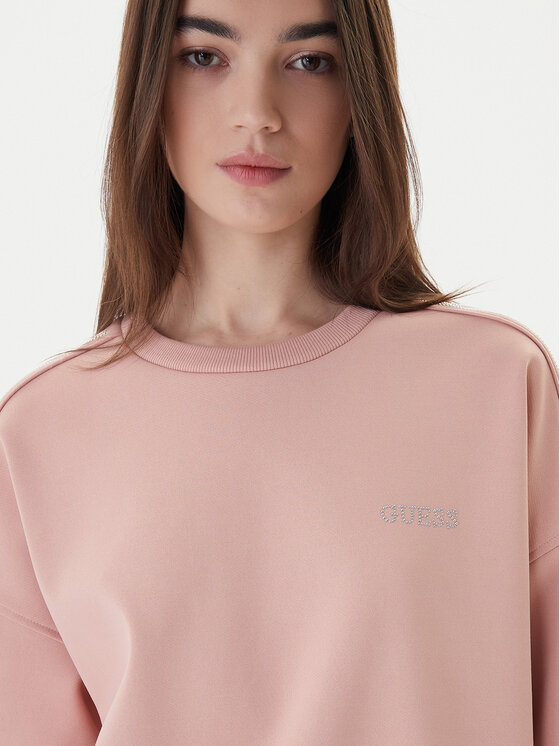 Guess Guess Bluza V6RQ96 KCX22 Różowy Regular Fit