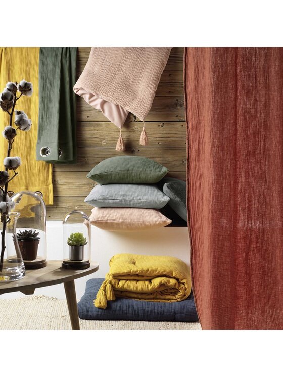 MIAhome MIAhome Komplet pościeli muślinowej MUSSOLA 240x220 cm beżowy Beżowy