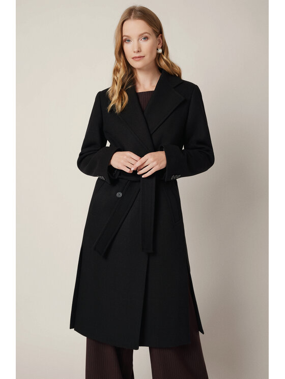 Lancerto Lancerto Płaszcz Lunaris PC073225000006 Czarny Regular Fit