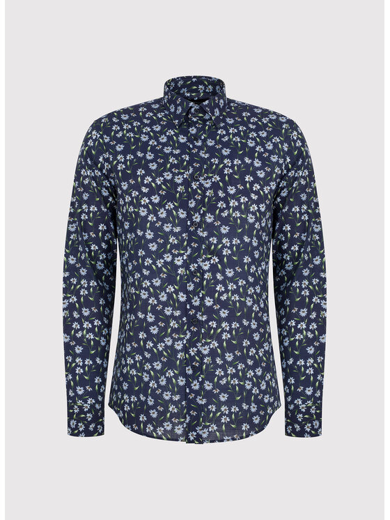 Pako Lorente Pako Lorente Koszula P25WF-1X-041 Granatowy Slim Fit