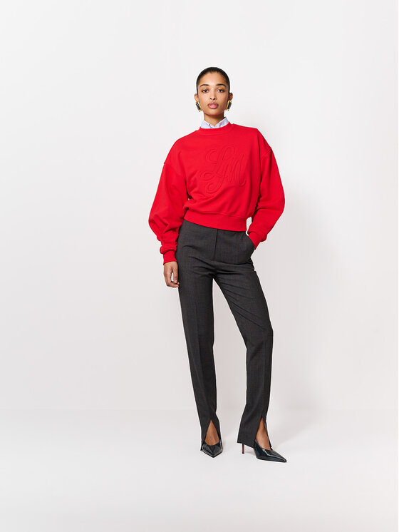 La Mania La Mania Bluza CREMA Czerwony Basic Fit