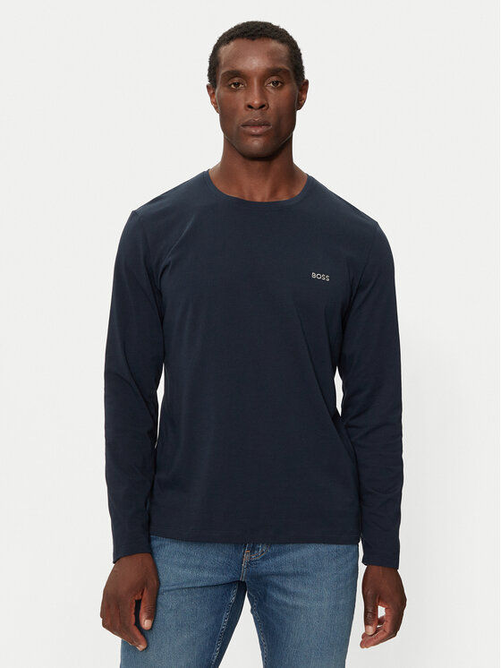BOSS Boss Pikkade varrukatega T-särk Mix&Match 50515390 Tumesinine Regular Fit