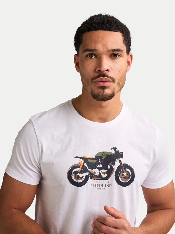 Petrol Industries Petrol Industries T-Shirt M-1050-TSR671 Biały Regular Fit