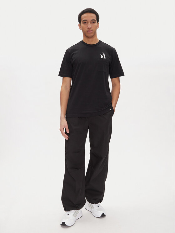 adidas adidas T-Shirt Lounge Slides Graphic Pocket JC5283 Μαύρο Regular Fit