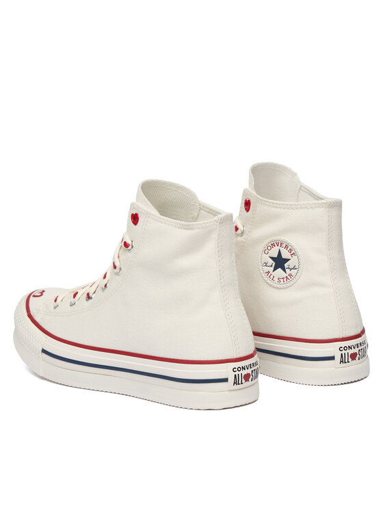 Converse Converse Tornacipő Chuck Taylor All Star Lift Platform Hearts A19062C Ekru