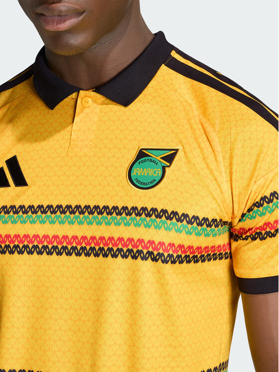 adidas adidas Koszulka techniczna Jamaica 26 x Bob Marley Home Jersey Żółty Slim Fit
