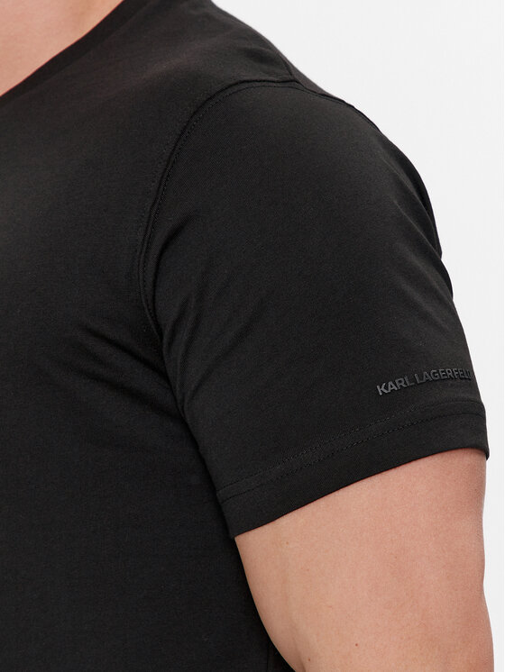 KARL LAGERFELD KARL LAGERFELD 2er-Set T-Shirts 765001 500298 Schwarz Slim Fit
