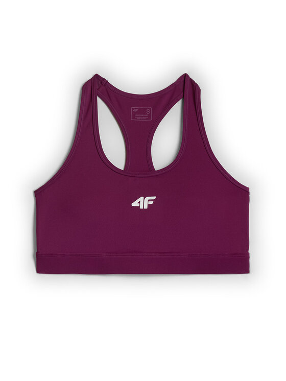4F 4F Biustonosz sportowy BASIC+ Bordowy