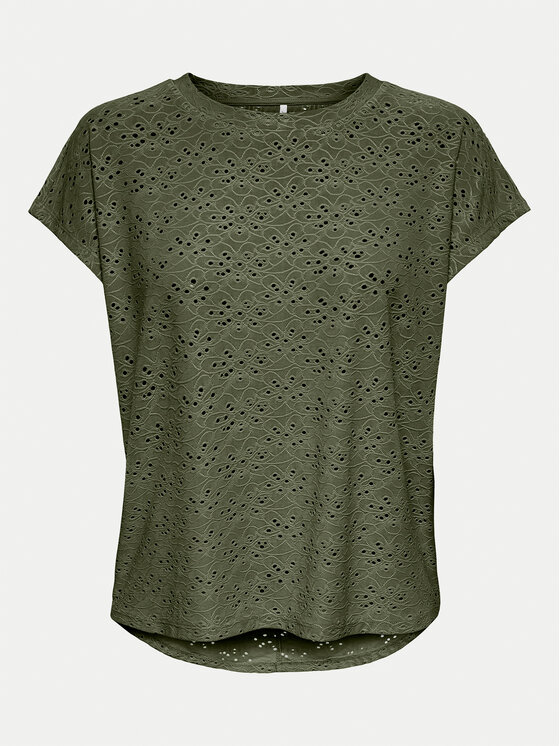 ONLY ONLY Bluzka Smilla 15231005 Zielony Regular Fit