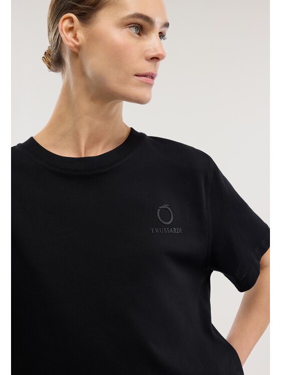 Trussardi Trussardi T-Shirt G1326000239N033 Czarny Regular Fit