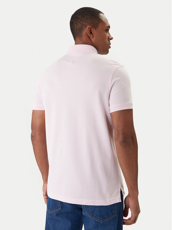 Tommy Hilfiger Tommy Hilfiger Тениска с яка и копчета 1985 MW0MW17770 Розов Regular Fit