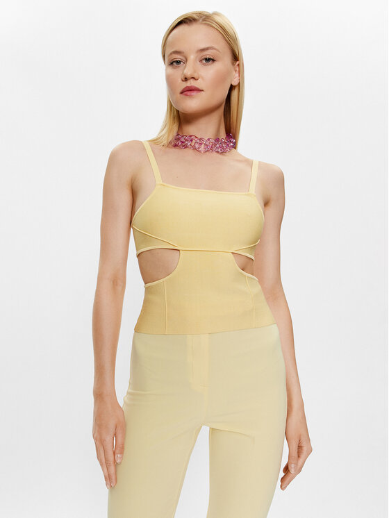 Patrizia Pepe Top 2K0172/K095-Y433 Žltá Slim Fit
