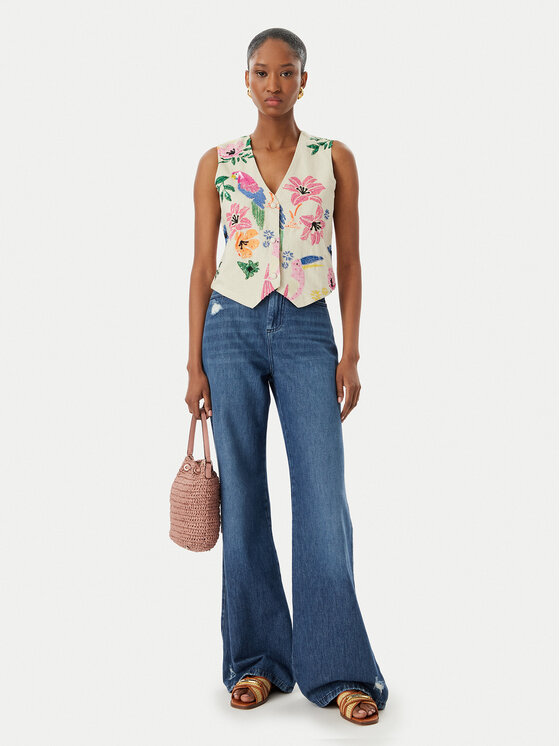 LOLA CASADEMUNT LOLA CASADEMUNT Ülikonna vest LS2602009 Kreemjas Regular Fit