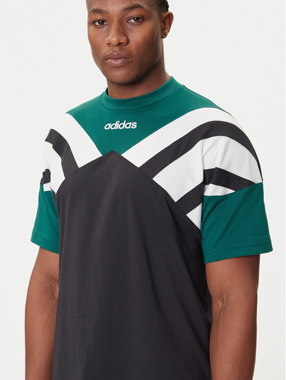 adidas adidas T-Shirt Archive Cutline JX3075 Zielony Loose Fit