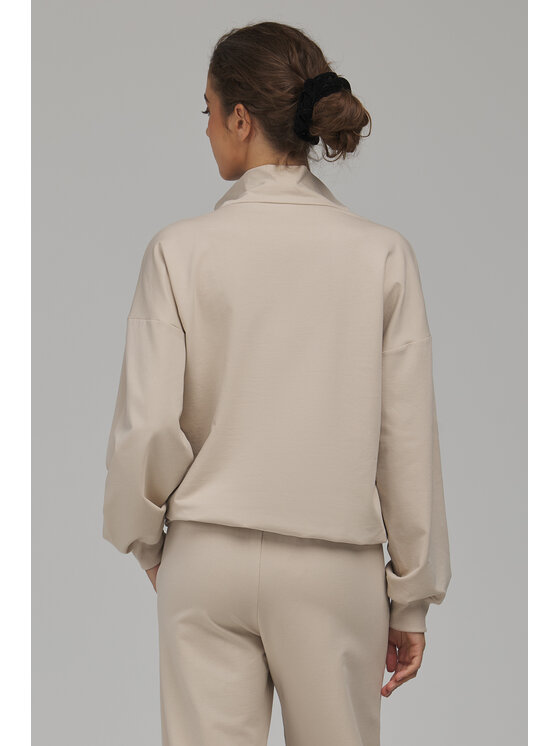 NIFE NIFE Bluza BL15 Beżowy Relaxed Fit