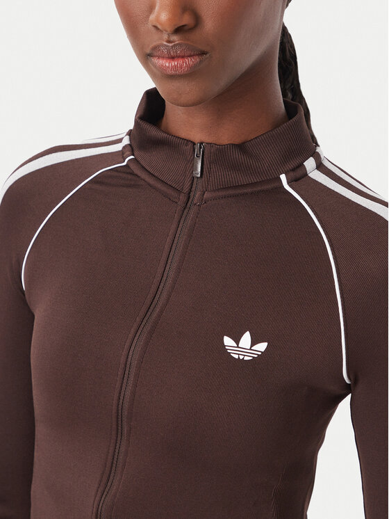 adidas adidas Sweatshirt Essentials 3 Stripes Seamless Tracktop KX8418 Braun Slim Fit
