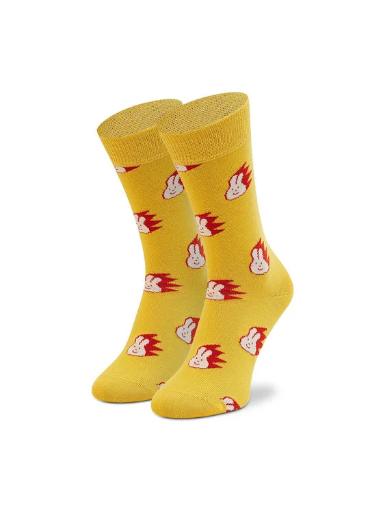 Happy Socks Hohe Kindersocken KBUN01-2200 Gelb