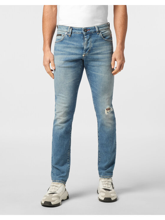 PHILIPP PLEIN PHILIPP PLEIN Jeansy 25443 Niebieski Straight Leg